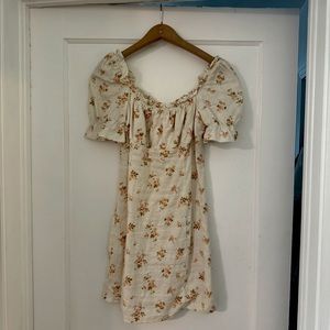 Reformation Robles Linen Mini Dress Floral